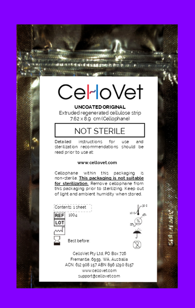 Original Uncoated Cellophane NON-STERILE Sheet