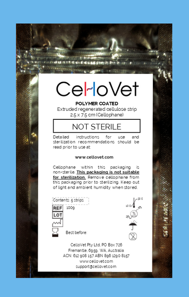 Polymer Coated Cellophane NON-STERILE Strips - 5 pack