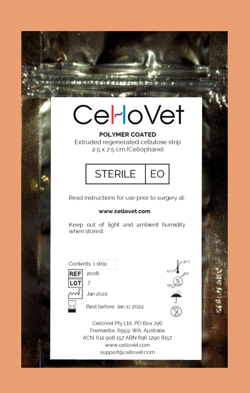 Polymer Coated Cellophane Single Sterile Strip