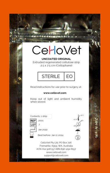 Original Uncoated Cellophane Single Sterile Strip